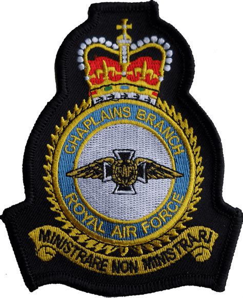 Chaplains Branch Royal Air Force Raf Mod Crest Embroidered Patch