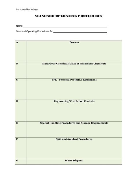 37 Best Standard Operating Procedure Sop Templates