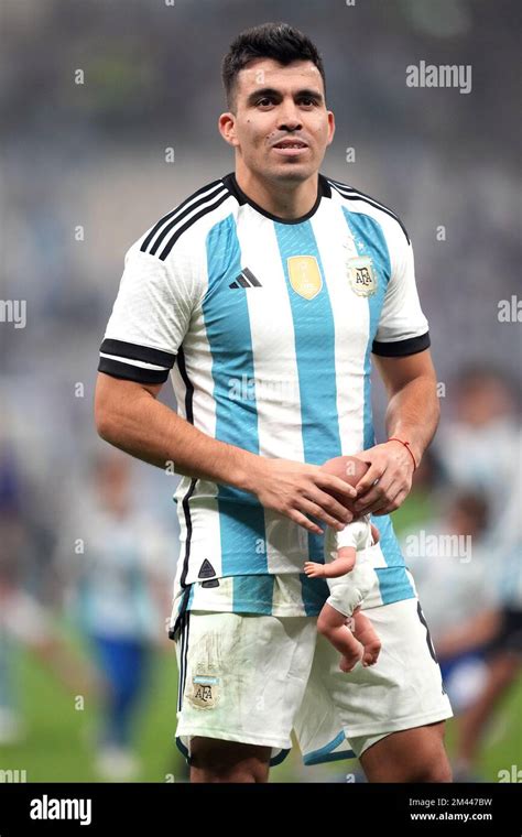 Argentinas Marcos Acuna Celebrates Following Victory Over France Via A