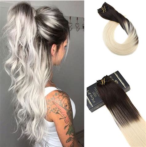 One of the important clip in hair extensions questions we need to address is sleeping with hair extensions! Ugea 7Pcs Clip in Human Hair Extensions Dark Brown and ...