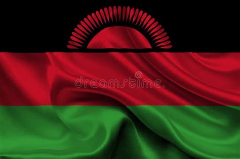 High Detailed Flag Of Malawi National Malawi Flag Africa Stock