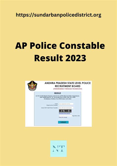 AP Police Constable Result 2023 Link SLPRB PC Prelims Merit List Cut