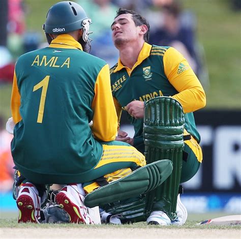 Proteas, titans and mumbai indians cricket player! South Africa's De Kock in doubt for World Cup - Rediff Cricket