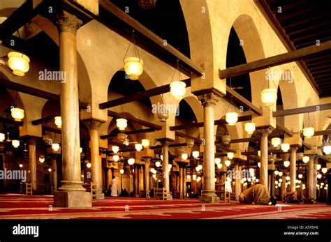 Al Azhar Mosque In Cairo Egypt Egyptian Stock Photo Alamy