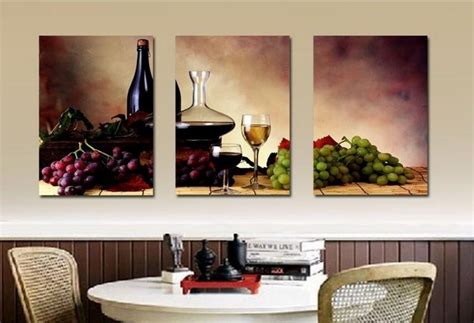Read on for our favorite painted kitchen cabinet ideas. Big size modern dining room wall decor wine fruit Kitchen Wall Art Picture printed still life ...