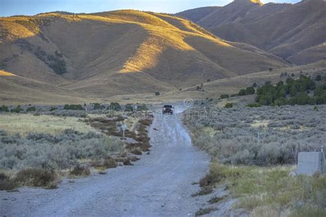Dirt Road With Mountain View In Scenic Utah Valley Stock Photo Image