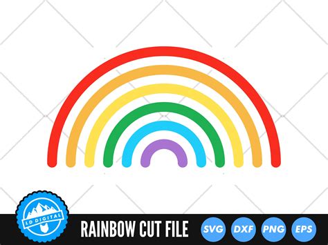 Rainbow SVG Files Rainbow Cut Files Rainbow Silhouette Etsy Australia
