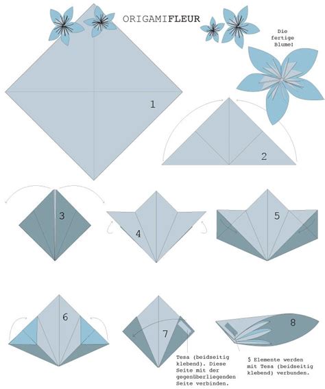 Das eine blatt muss etwas kleiner sein als das andere, damit man die. Faltanleitung Origami Schachtel Anleitung Pdf / einfache ...