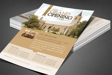 Church Grand Opening Flyer Template Creative Flyer Templates