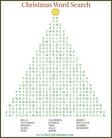 Christmas Word Search · The Typical Mom
