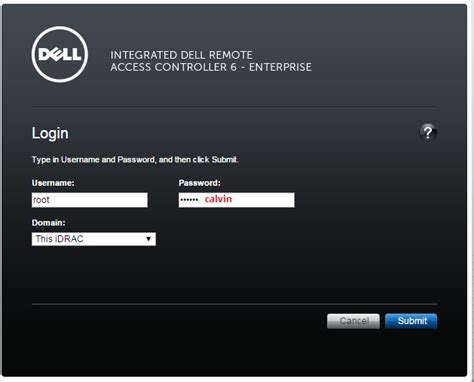 Quick Tip - Dell idrac 6 Default user name and password