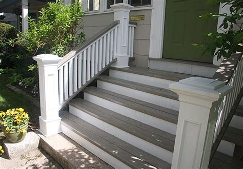 Need ideas & designs for decorating your porch. Front Steps, Railings and Newel Posts | Front porch steps, Front porch stairs, Outdoor stair railing