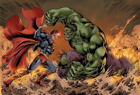 Superman Vs Hulk Hulk Comic Superman Wallpaper Best Marvel Characters