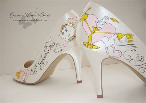 Disney Beauty And The Beast Personalised Wedding Shoes