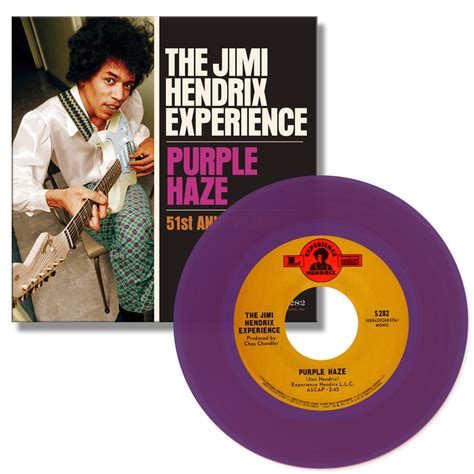 Jimi Hendrix Purple Haze Bw 51st Anniversary 7 Single Purple Vinyl