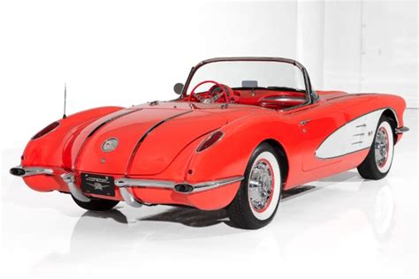 1958 Chevrolet Corvette Signet Red White Coves And Top Red Interior