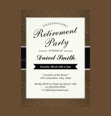 retirement party invitation  premium