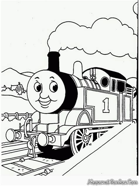 Mewarnai Gmabar Kereta Api (Thomas&Friends) - Mewarnai Gambar