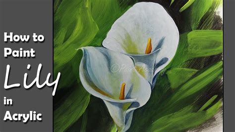 How To Paint Calla Lillies In Acrylic Step By Step Painting YouTube