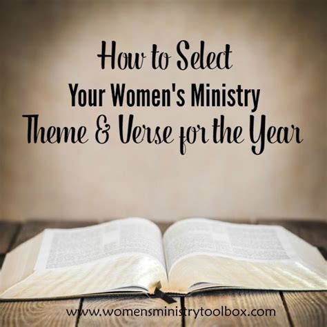 How To Select Your Verse And Womens Ministry Theme For The Year With
