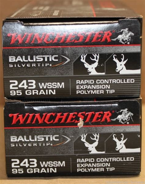 40 Rounds 243 Wssm Winchester 95 Grain Ballistic Silvertip Ammo Rifle