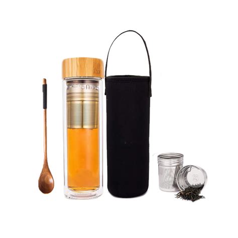 Premium Glass Infuser Bottle For Tea Coffee And Fruit