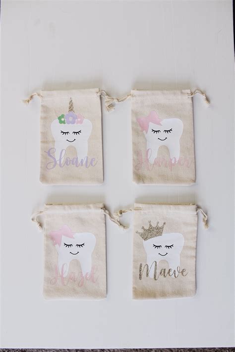 Personalized Tooth Fairy Bags Tooth Bag Tooth Fairy Keepsake Bag