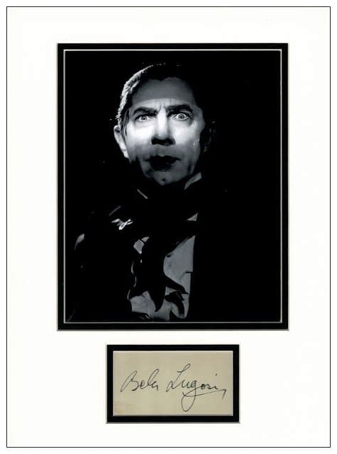 Bela Lugosi Autograph Signed Display Dracula