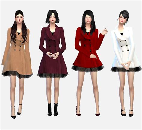 Sims 4 Ccs The Best Winter Coat For Females By Sims 4 Marigold