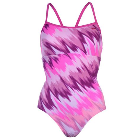 Womens Nike Racerback Swimsuit Pink Swimwear Nielsen Animal