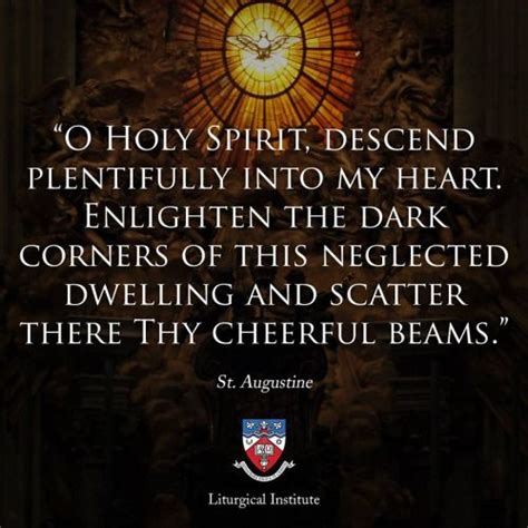 A Prayer And A Quote From St Augustine On The Holy Spirit Breathe In