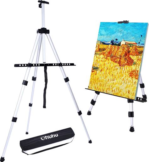 Ohuhu Artist Easel 53cm 167cm Aluminum Field Easel Stand With Bag For