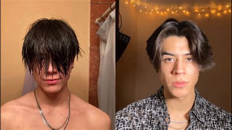 In a curtain haircut, the hair on top of the head grows out. MIDDLE PART/EBOY HAIR TUTORIAL - YouTube