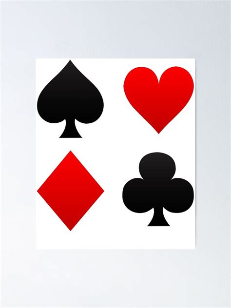 Playing Cards Suits Spades Hearts Diamonds Clubs
