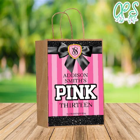 Custom Victoria Secret Pi Inspired Gift Bag Label To Print At Hom