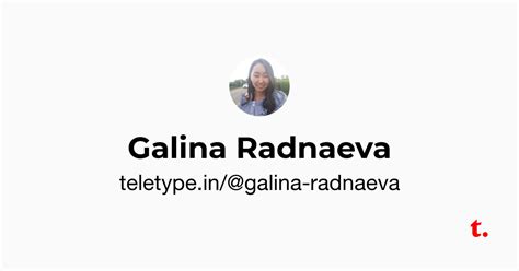 Galina Radnaeva — Teletype