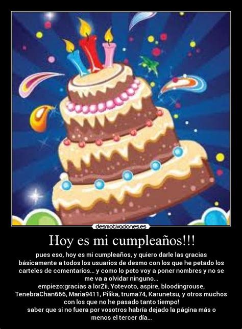Hoy es mi cumpleaños album. lyrics.com. Hoy es mi cumpleaños!!! | Desmotivaciones