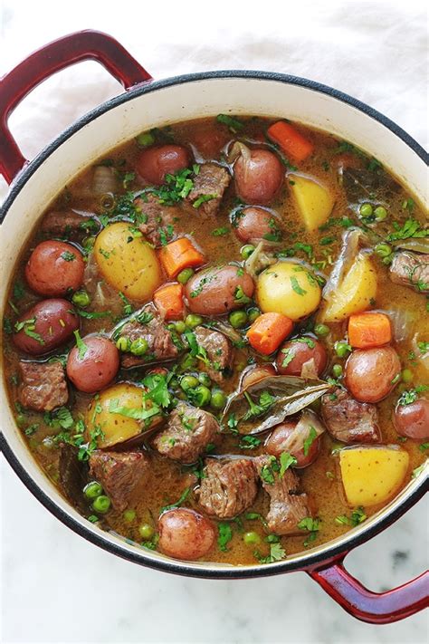 Ragoût De Boeuf Aux Légumes Pomme De Terre Carotte Petits Pois