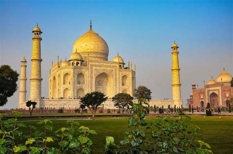 Taj Mahal In Agra City Uttar Pradesh State India Stock Photo Image