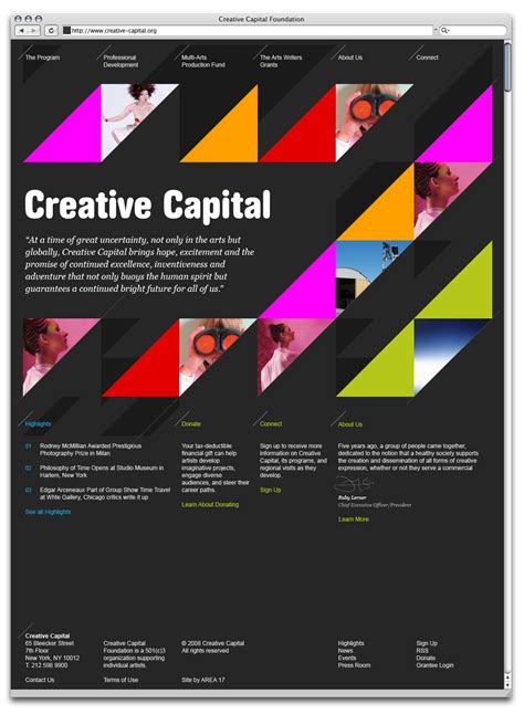 00a Home 2009 Creative Capital Projects — Design Portfolio Archive
