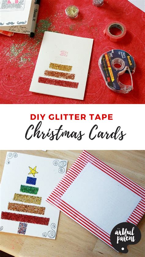 Sparkling Handmade Christmas Cards With Diy Glitter Tape Diy