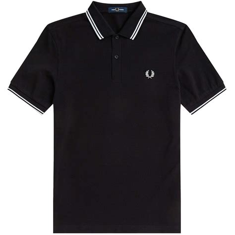 Fred Perry M3600 Twin Tipped Polo Shirt Black M3600 350