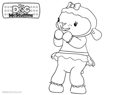 Dottie waiting for you to assist and treat her stuffed friends. Lambie from Doc McStuffins Coloring Pages - Free Printable ...