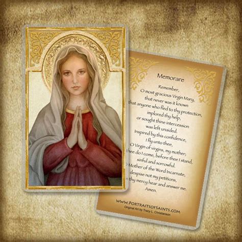 Maria Moeder Van God Gebedskaart Memorare Gebed Etsy