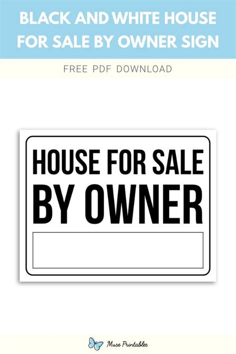 Printable House For Sale By Owner Sign Template Printable Signs