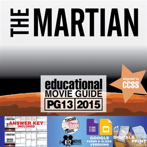 The Martian Movie Guide Questions Worksheet Pg13 2015