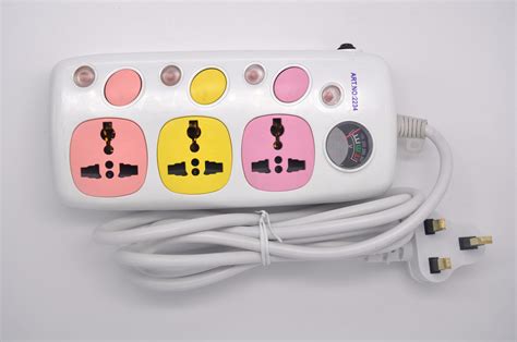 Movable Multi Function Colorful Extension Electrical Multiple Plug