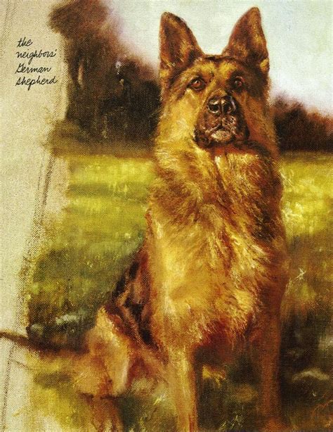 German Shepherd Vintage Dog Prints Dog Pictures Dog Paintings Ts