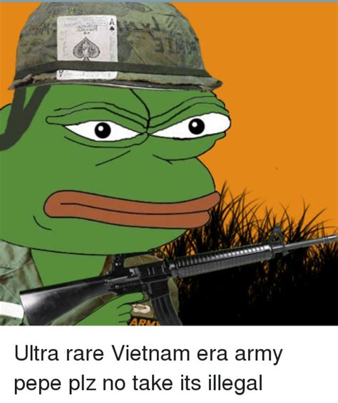 A 려 Ultra Rare Vietnam Era Army Pepe Plz No Take Its Illegal Pepe The