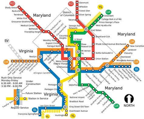 Map Of Dc Metro System World Map